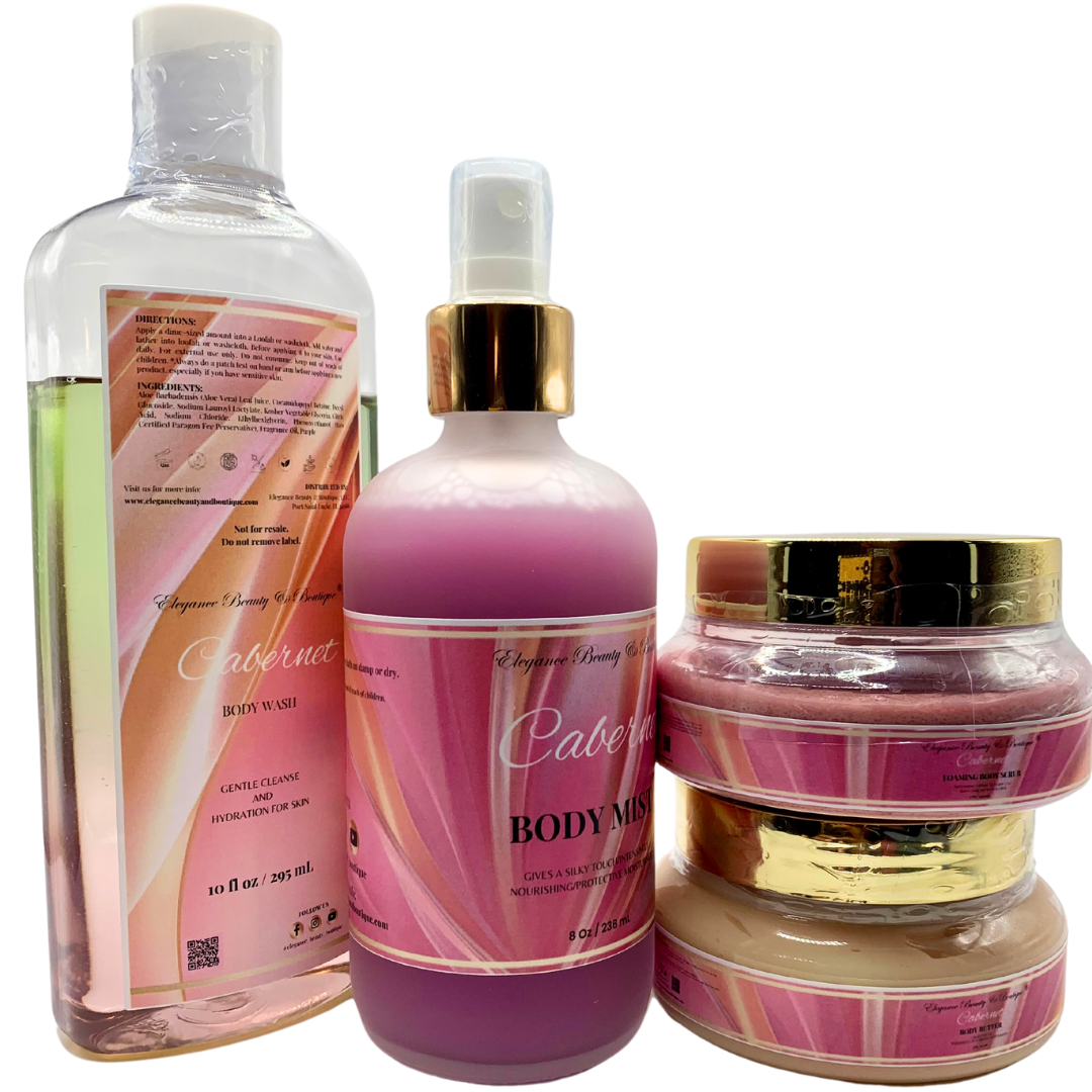 Elegance Beauty & Boutique® Luxury Body Care Big Box Bundle: Cabernet