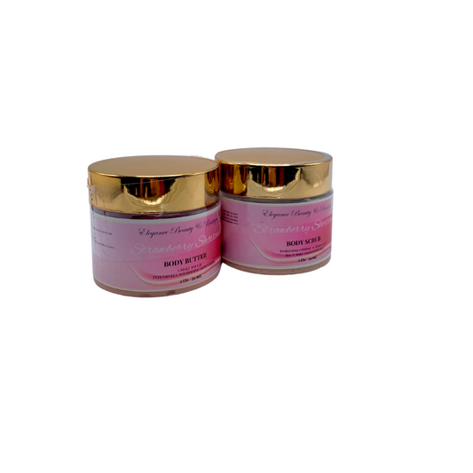 Strawberry Shortcake Body Butter & Body Scrub Sample Bundle (2 oz Each)