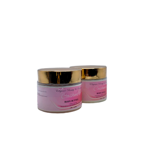 Cashmere Body Butter & Body Scrub Sample Bundle (2 oz Each)