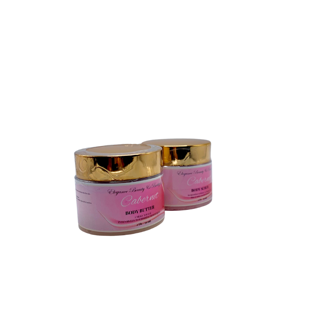 Cabernet Body Butter & Body Scrub Sample Bundle (2 oz Each)
